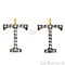 Cubic Zirconia Letter Pendants, Gold Vermeil Pave Charms, Bracelet and Necklace Alphabet Pendants, Real CZ Gems, GemMartUSA (CHWS_M)